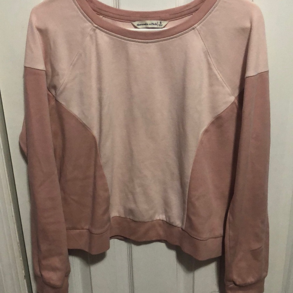pink colorblock sweater